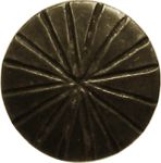 Knopf antik, aus Messing patiniert, Ø 20mm, antike alte Möbelknöpfe